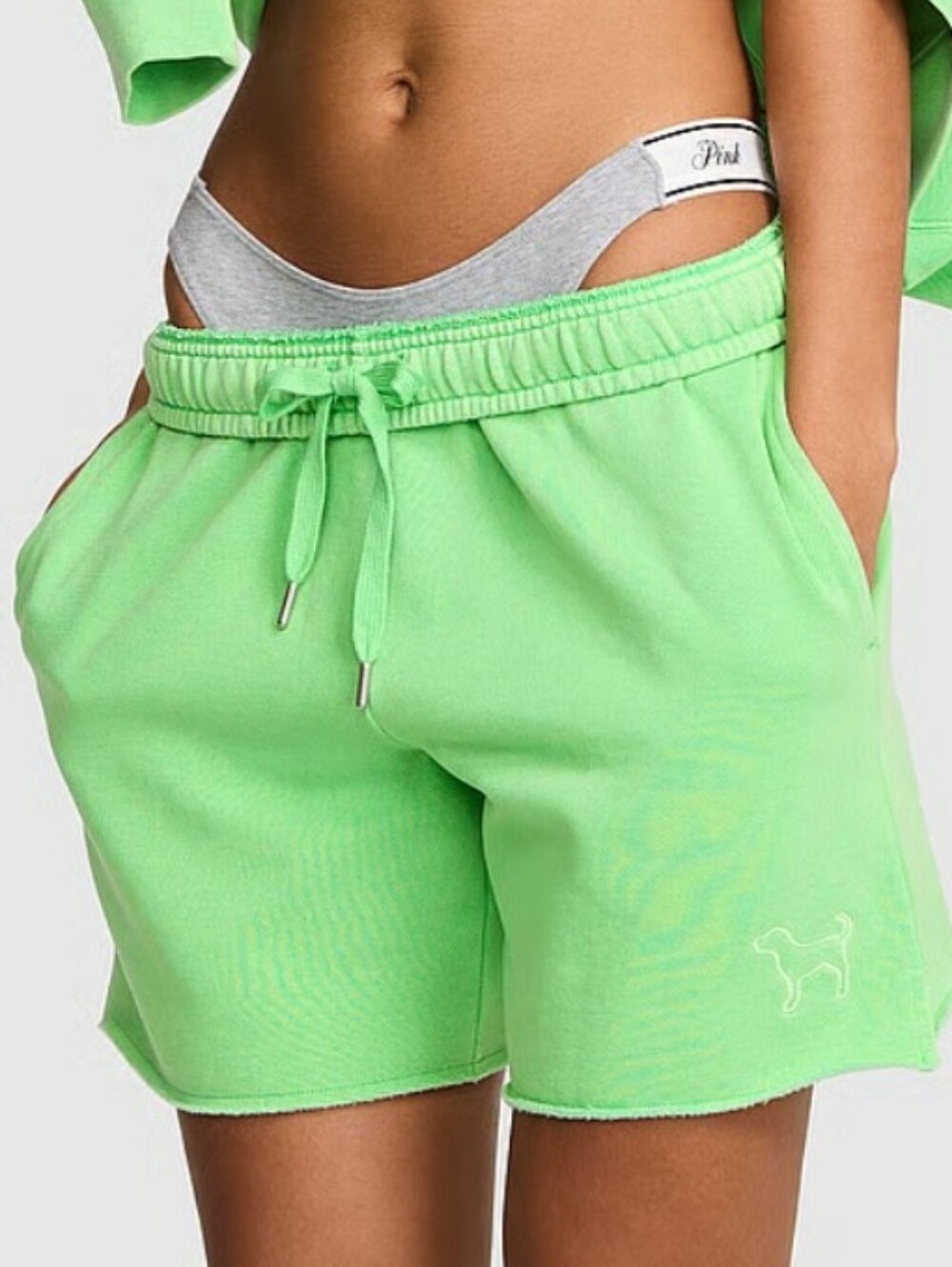 VS Pink Campus Fleece Shorts Sz MED